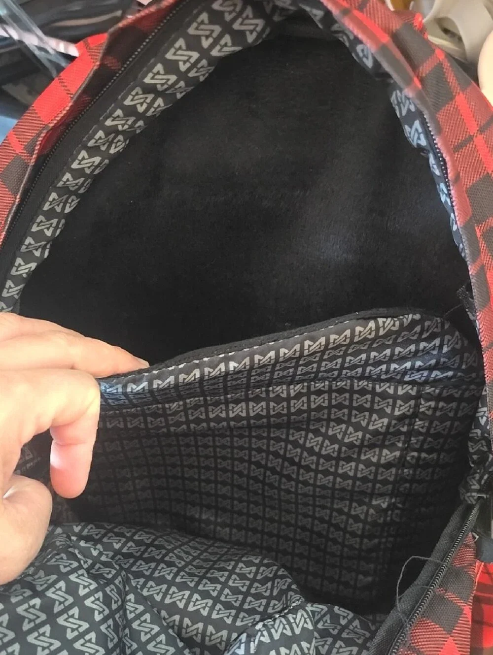 Maker Wead Red Buffalo Checkered Backpack